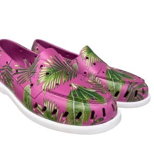 Sperry Boat Shoes Mens 9M Womens 11 Pink Palm A/O Float EVA Rubber STS23825